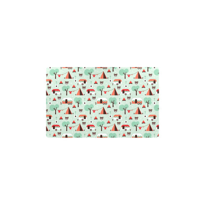 Camper Tent Pattern Print Design 01 Kitchen Mat