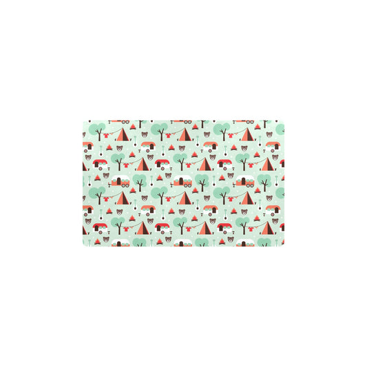 Camper Tent Pattern Print Design 01 Kitchen Mat
