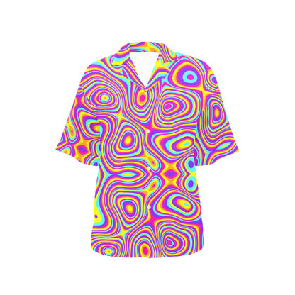 Liquid Pattern Print Design 06 Women's Hawaiian Shirt