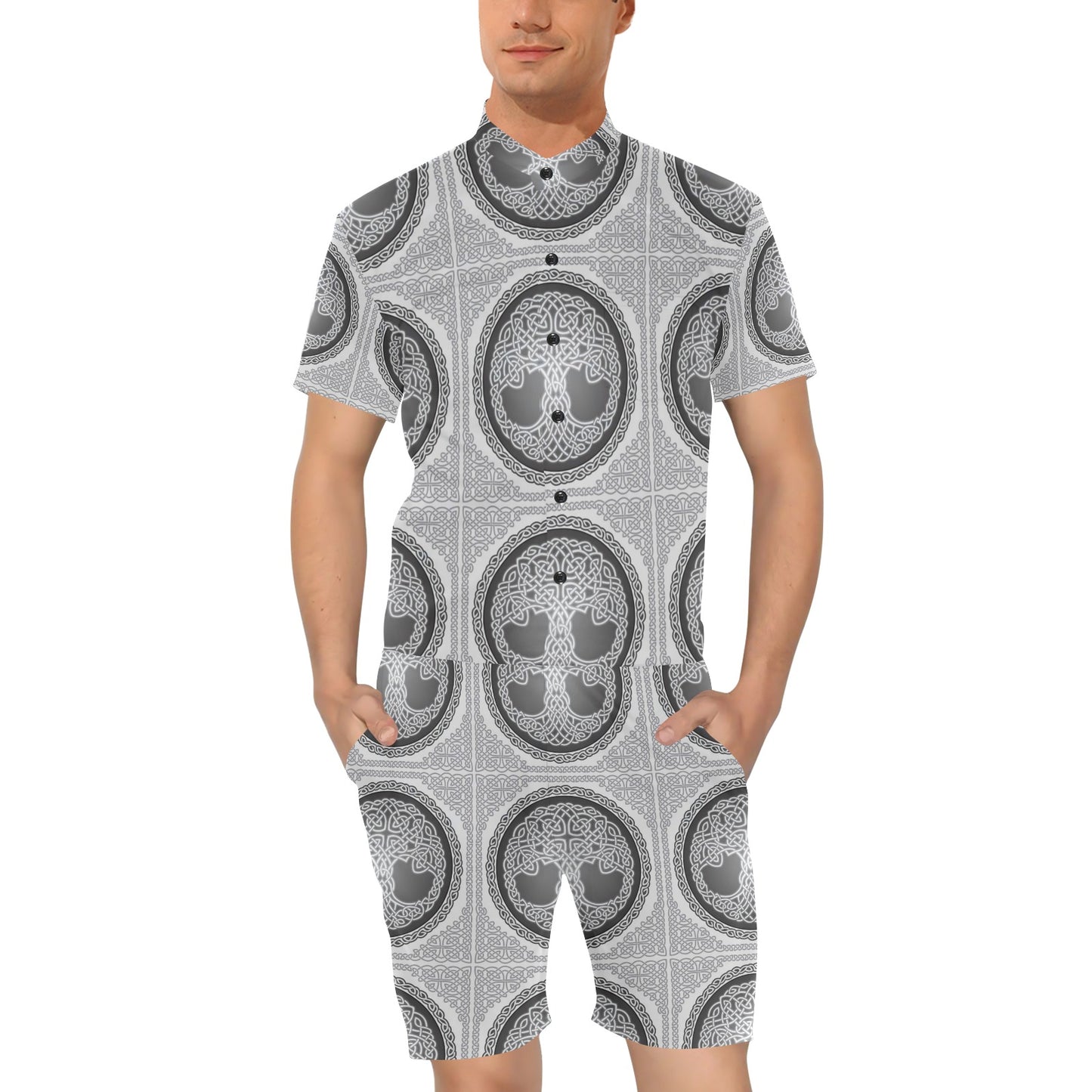 Celtic Tree of life Print Men's Romper