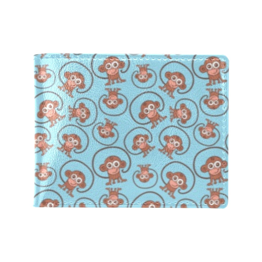 Monkey Cute Design Themed Print Men's ID Card Wallet