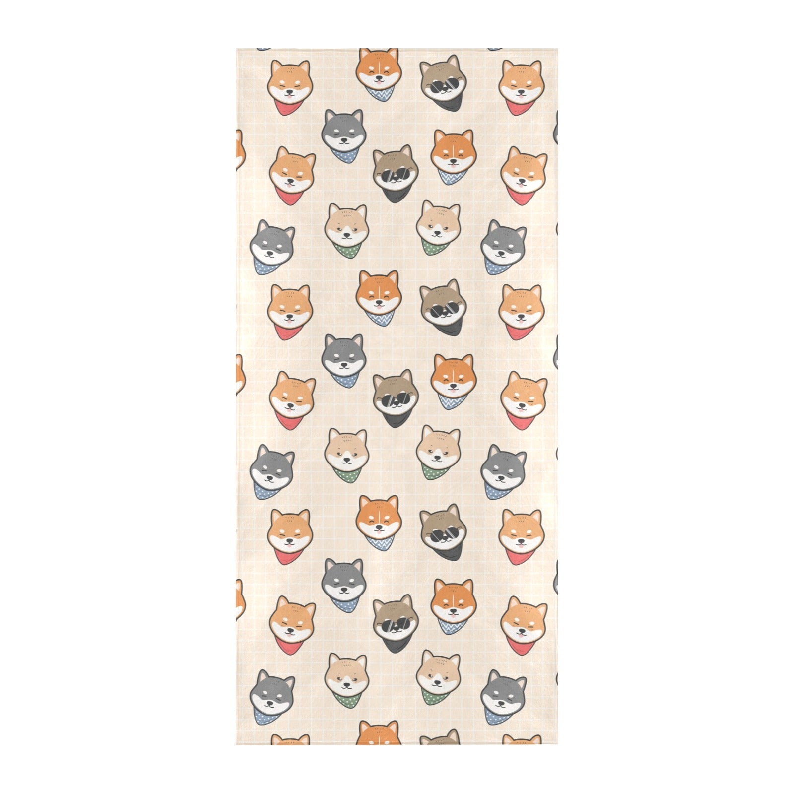 Shiba Inu Print Design LKS3010 Beach Towel 32" x 71"