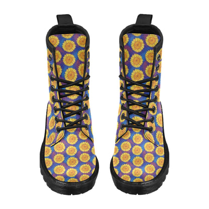Sunflower Hand Drawn Style Print Women's Boots