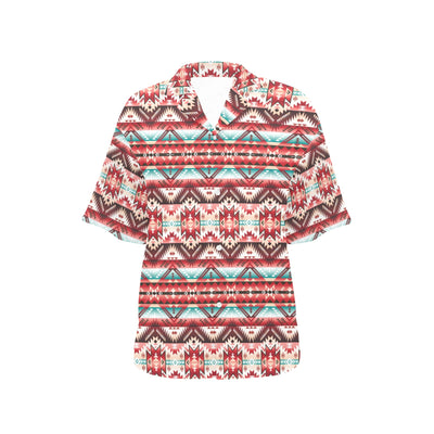 Aztec Western Style Print Pattern Women's Hawaiian Shirt