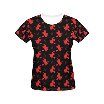 Witch Print Design LKS308 Women's  T-shirt