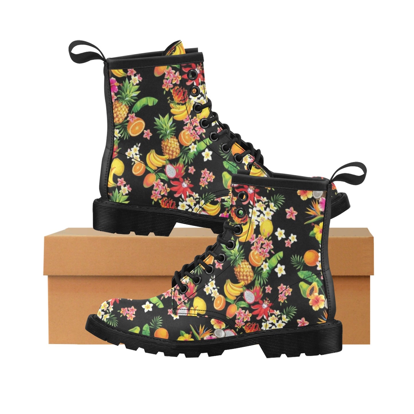 Tropical Fruits Pattern Print Design TF02 Women's Boots