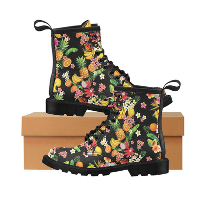 Tropical Fruits Pattern Print Design TF02 Women's Boots