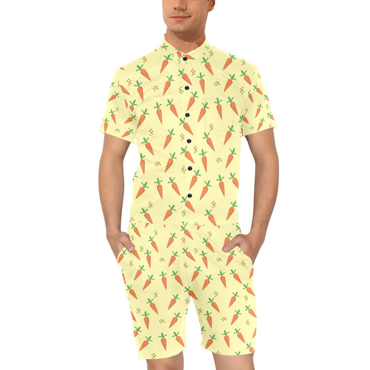 Carrot Pattern Print Design 04 Men's Romper