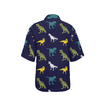 T Rex Pattern Print Design A07 Women's Hawaiian Shirt