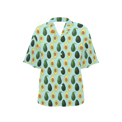 Avocado Pattern Print Design 04 Women's Hawaiian Shirt