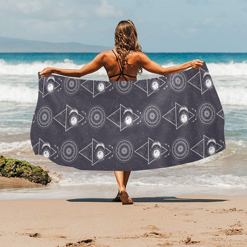 Sun Moon Print Design LKS309 Beach Towel 32" x 71"