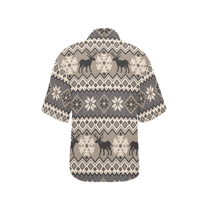 Nordic Pattern Print Design A01 Women's Hawaiian Shirt