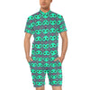 Alien Head Heart Pattern Print Design 03 Men's Romper