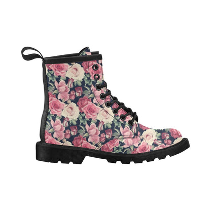 Rose Pattern Print Design RO05 Women's Boots