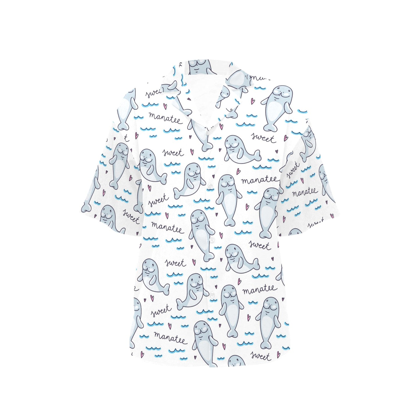 Manatee Baby Pattern Print Design 03 Women's Hawaiian Shirt