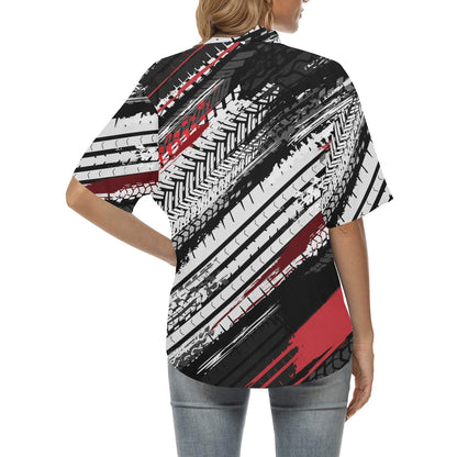Racing Pattern Print Design A03 Women's Hawaiian Shirt
