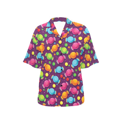 Candy Pattern Print Design CA05 Women's Hawaiian Shirt