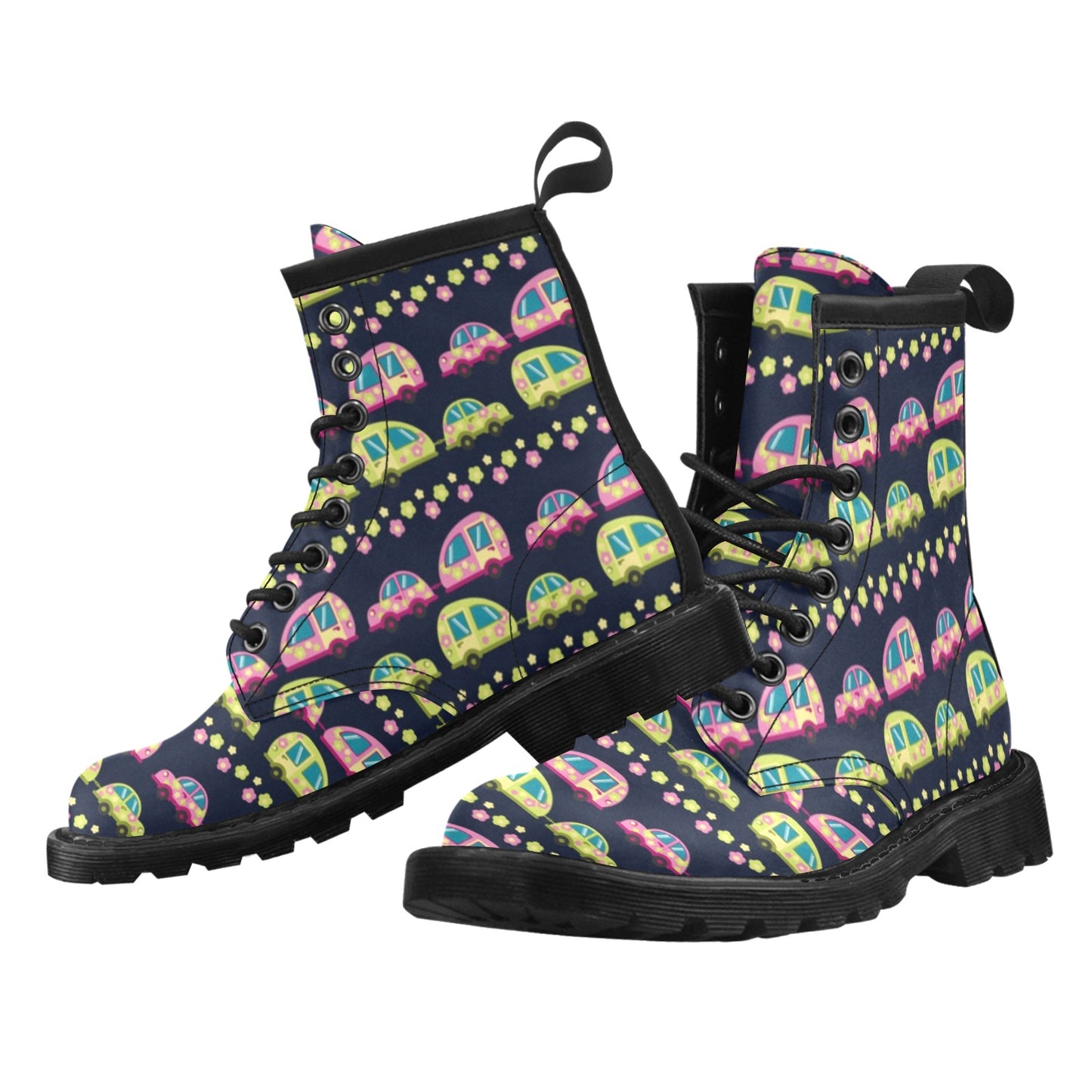 Camper Cute Camping Design No 3 Print Women's Boots