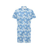 Hibiscus Pattern Print Design HB09 Men's Romper