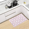 Bull Terrier Pink Print Pattern Kitchen Mat