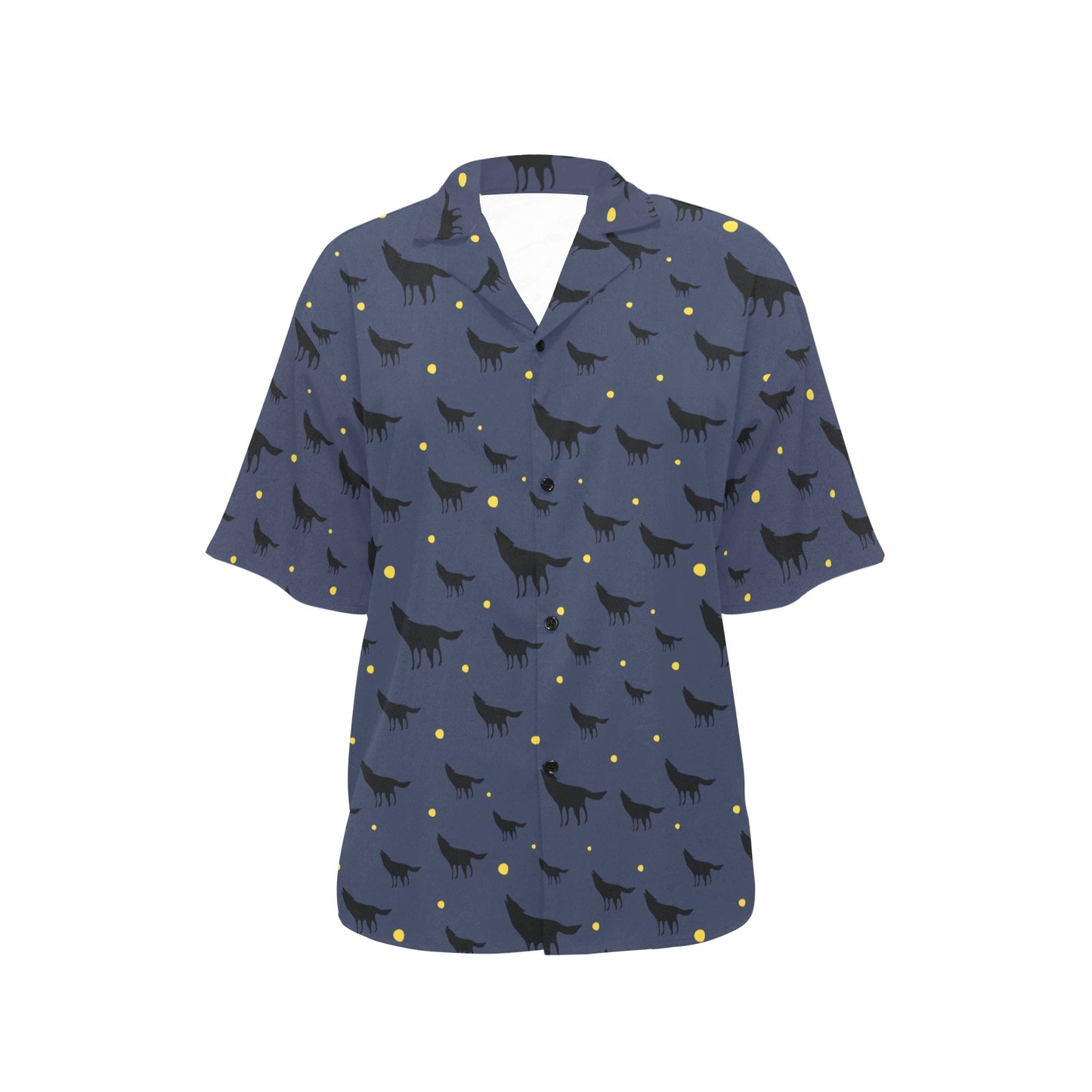 Wolf Print Design LKS301 Women's Hawaiian Shirt