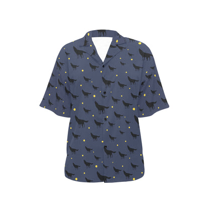 Wolf Print Design LKS301 Women's Hawaiian Shirt
