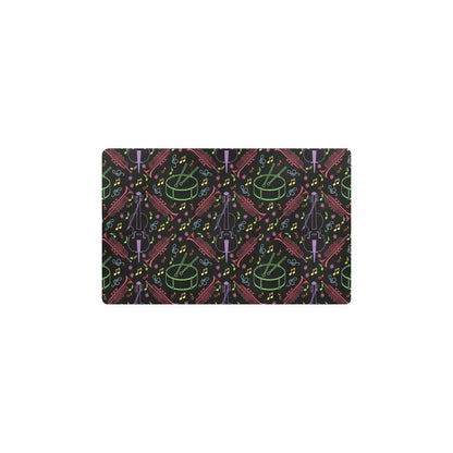 Cello Neon Pattern Print Design 02 Kitchen Mat