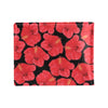 Hibiscus Red Pattern Print Design LKS306 Men's ID Card Wallet