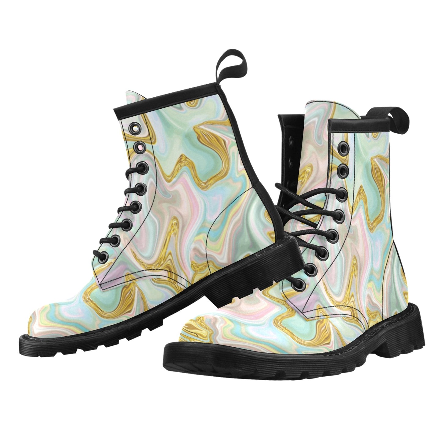 Gold Sweet Marble Women's Boots