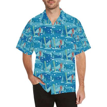 Snowboard Print Design LKS301 Men's Hawaiian Shirt