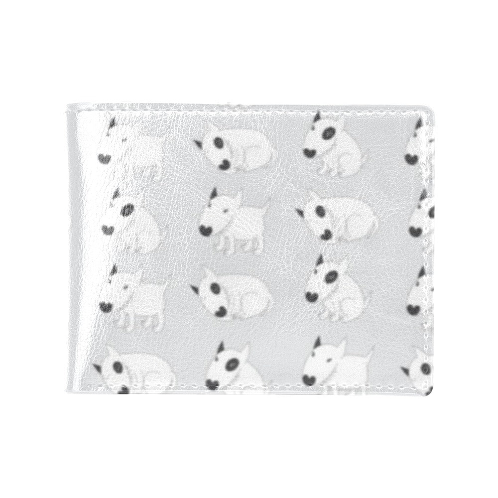 Bull Terrier hand draw Print Pattern Men's ID Card Wallet