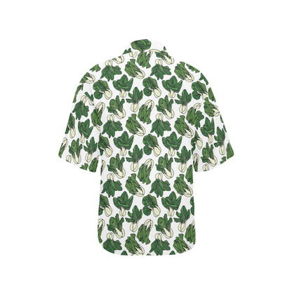 Bok Choy Pattern Print Design 02 Women's Hawaiian Shirt