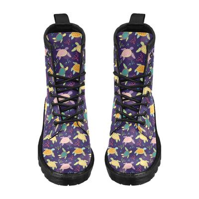 Sea Turtle Color Smile Women's Boots