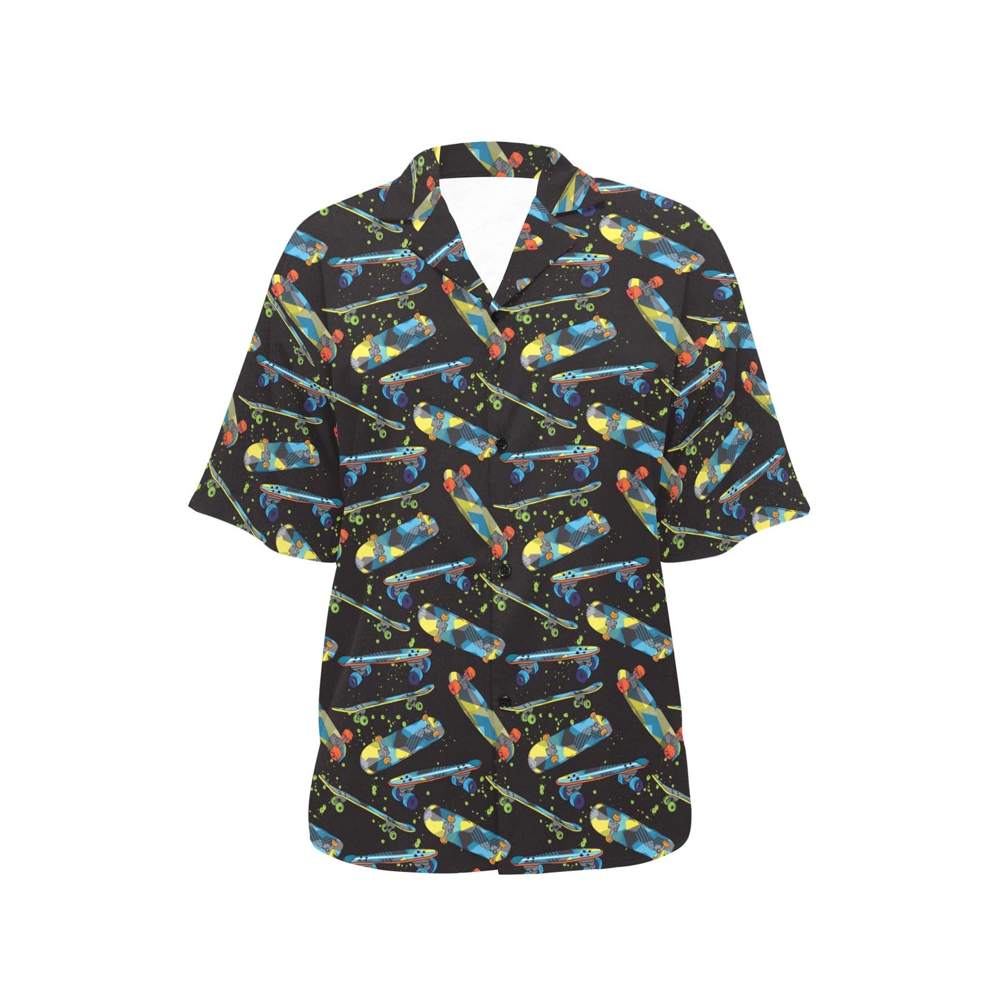 Skateboard Print Design LKS305 Women's Hawaiian Shirt