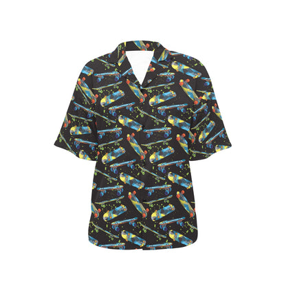 Skateboard Print Design LKS305 Women's Hawaiian Shirt