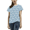 Wave Print Design LKS306 Women's  T-shirt