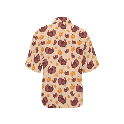 Thanksgiving Print Design LKS308 Women's Hawaiian Shirt