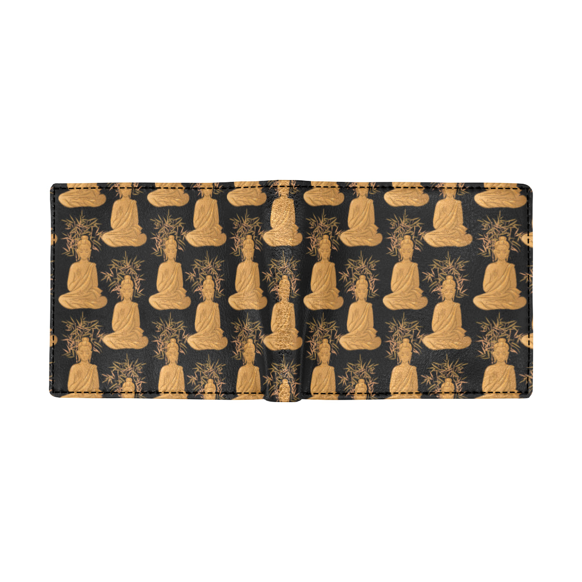 Buddha Pattern Print Design 01 Men's ID Card Wallet