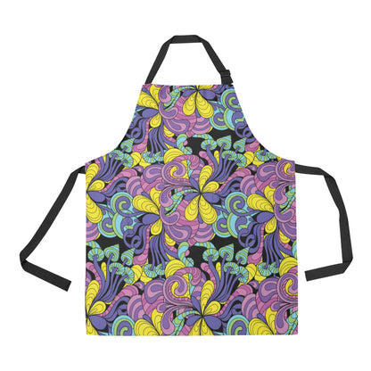 Psychedelic Pattern Print Design A04 Apron with Pocket