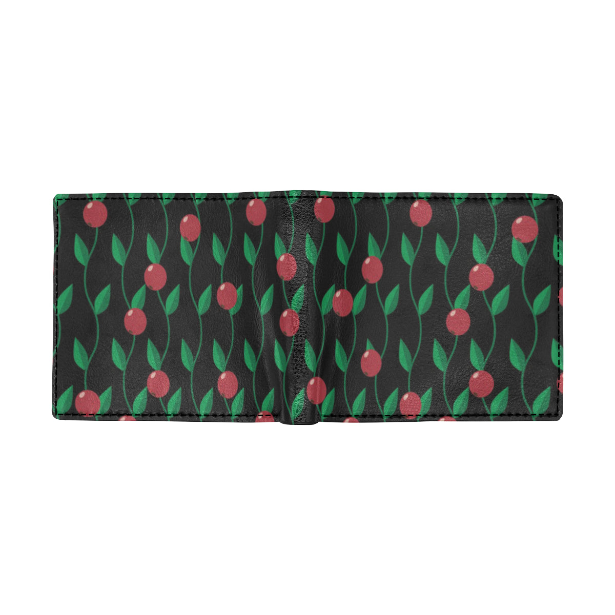 Cranberry Pattern Print Design CB01 Men's ID Card Wallet