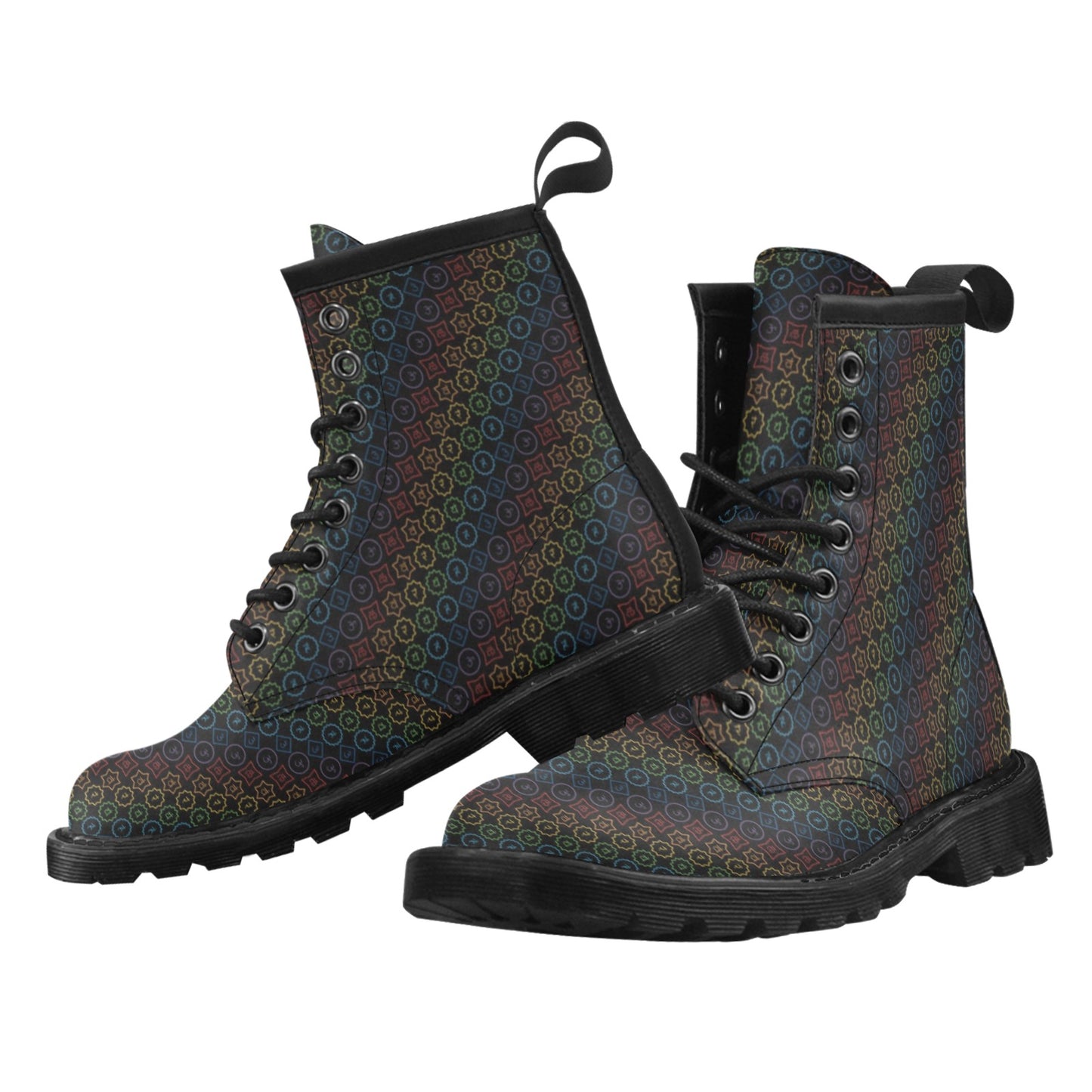 Chakra Colorful Symbol Pattern Women's Boots