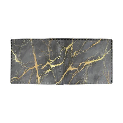 Marble Pattern Print Design 02 Men's ID Card Wallet