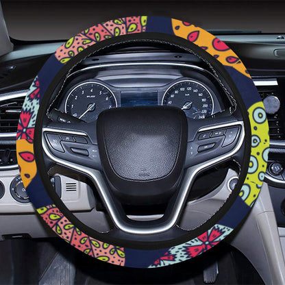 Apple Pattern Print Design AP05 Steering Wheel Cover with Elastic Edge