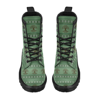 Tree Of Life Knit Style Print Design LKS301 Women's Boots