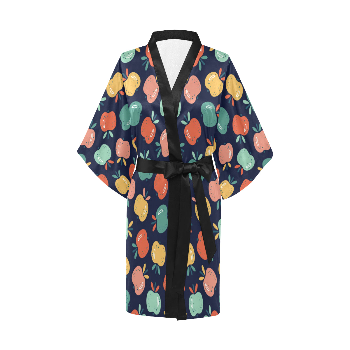 Apple Pattern Print Design AP09 Women's Short Kimono