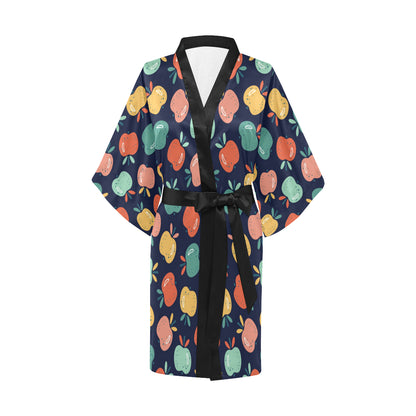 Apple Pattern Print Design AP09 Women's Short Kimono