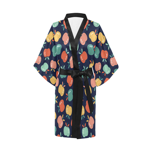 Apple Pattern Print Design AP09 Women's Short Kimono