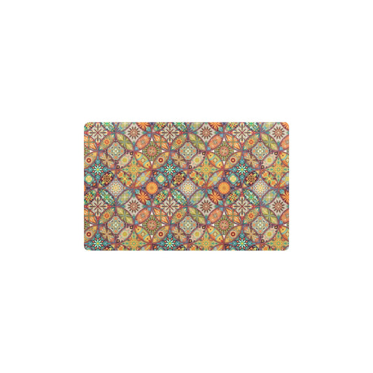 Mandala Flower Themed Design Print Kitchen Mat