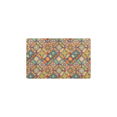 Mandala Flower Themed Design Print Kitchen Mat