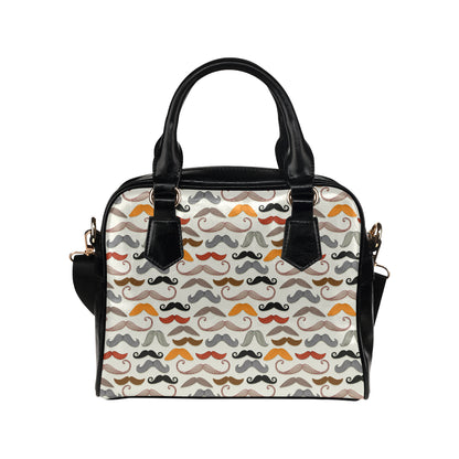 Mustache Pattern Print Design A02 Shoulder Handbag